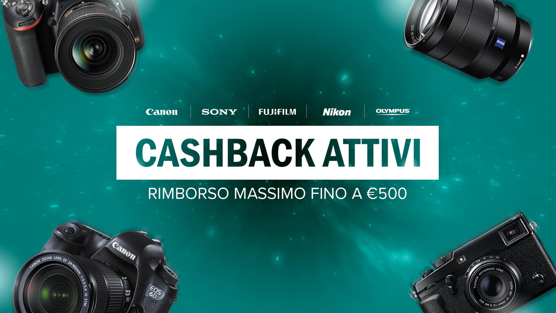 Ollo - Cashback fino a 500€ su Fotocamere, Obiettivi e Flash