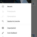 Google App Menu tutorial Screenshot Ricerche Recenti