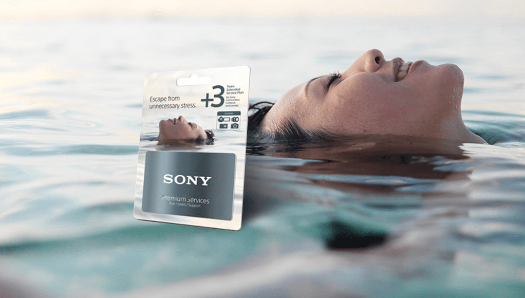 Con Sony copertura completa contro danni accidentali e garanzia per 3 anni omaggio!