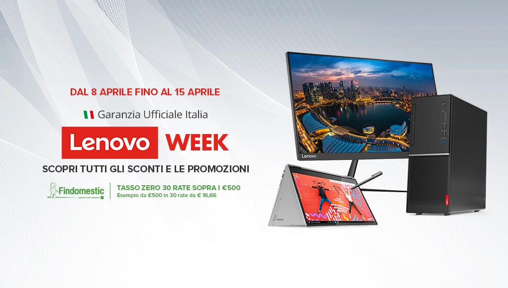Lenovo Week, tanti prodotti in offerta acquistabili a tasso zero