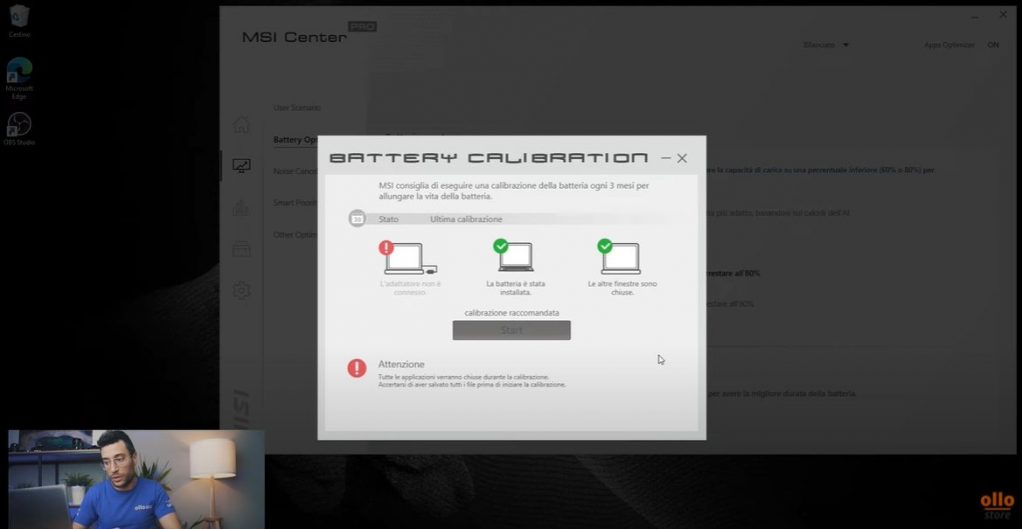 calibrazione batteria msi center ollo store  