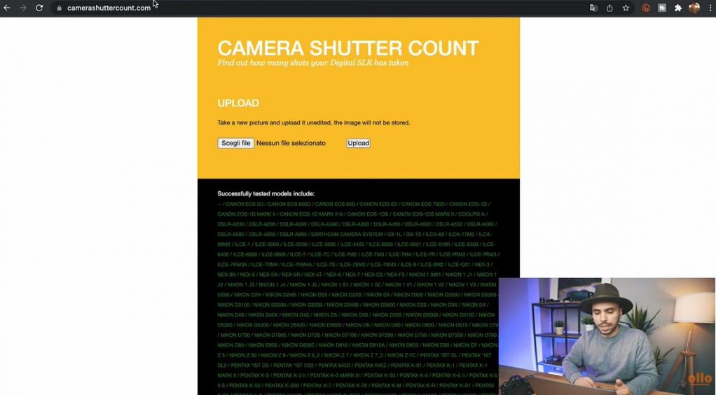 camerashuttercount.com CONTEGGIO SCATTI