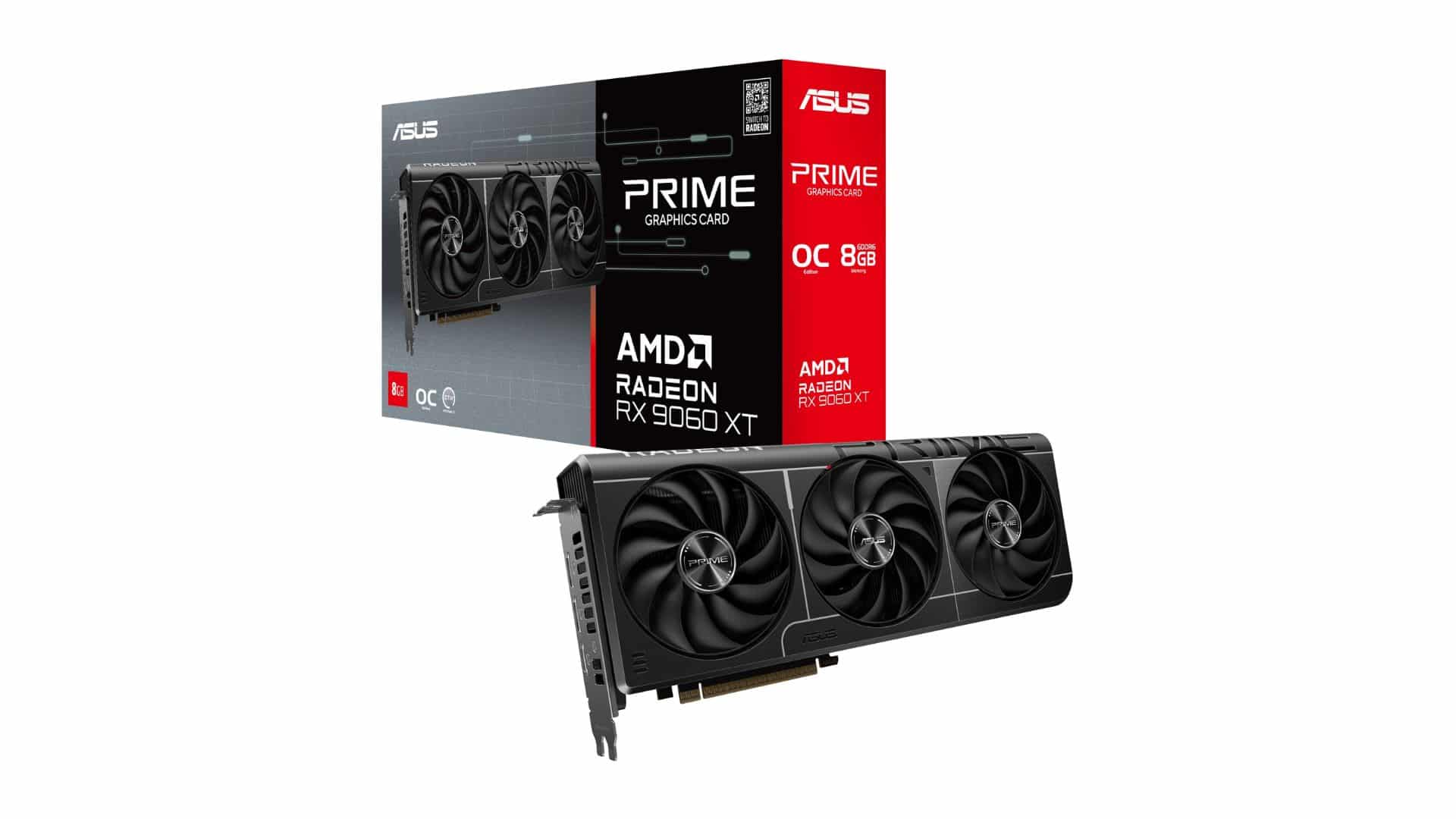 Asus Prime RX9060XT O8G AMD Radeon RX 9060 XT 8 GB GDDR6