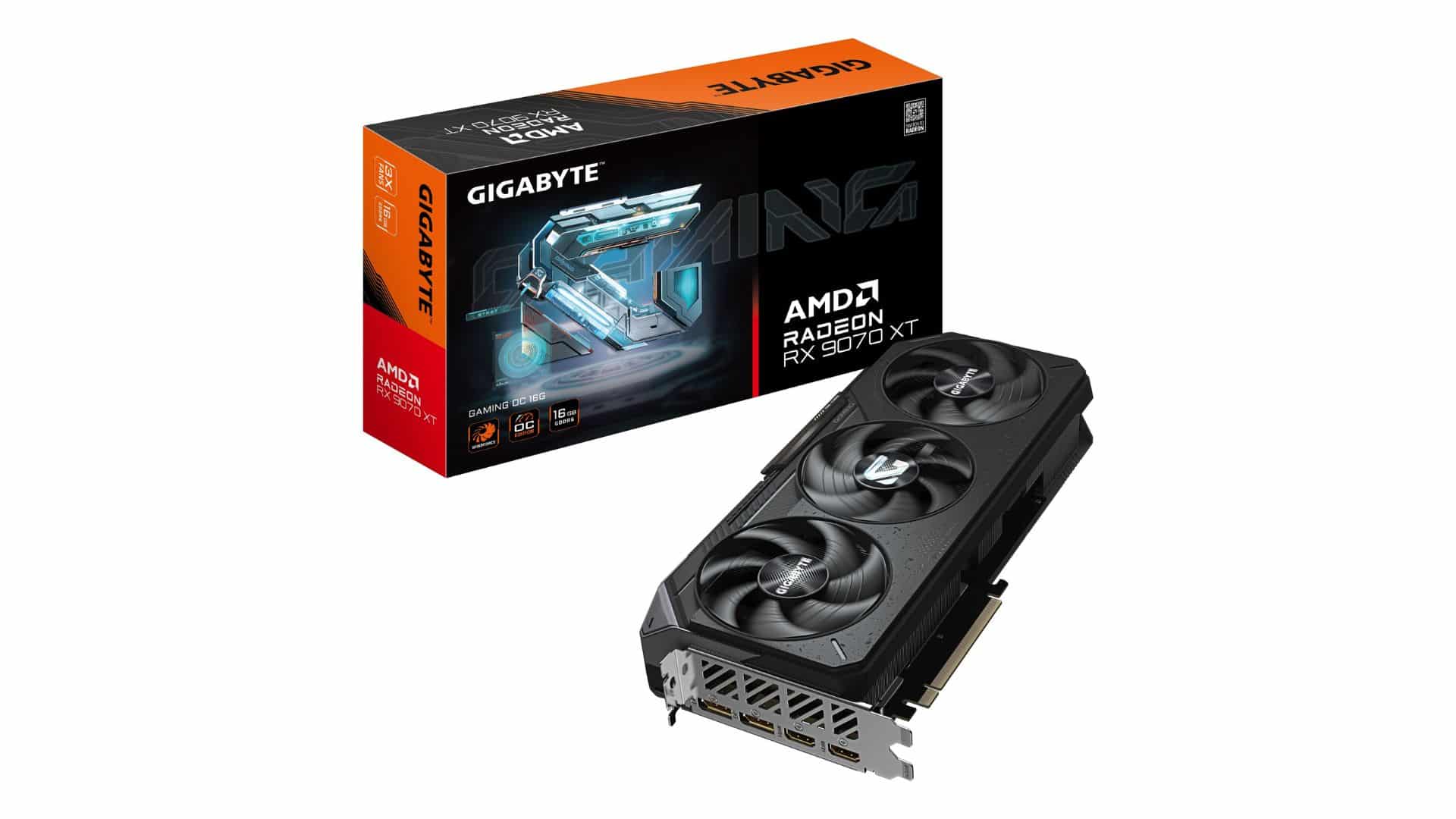 GigaByte Radeon RX 9070 XT Gaming OC 16GB GDDR6 2HDMI2DisplayPort PCi Ex 5 0 16x