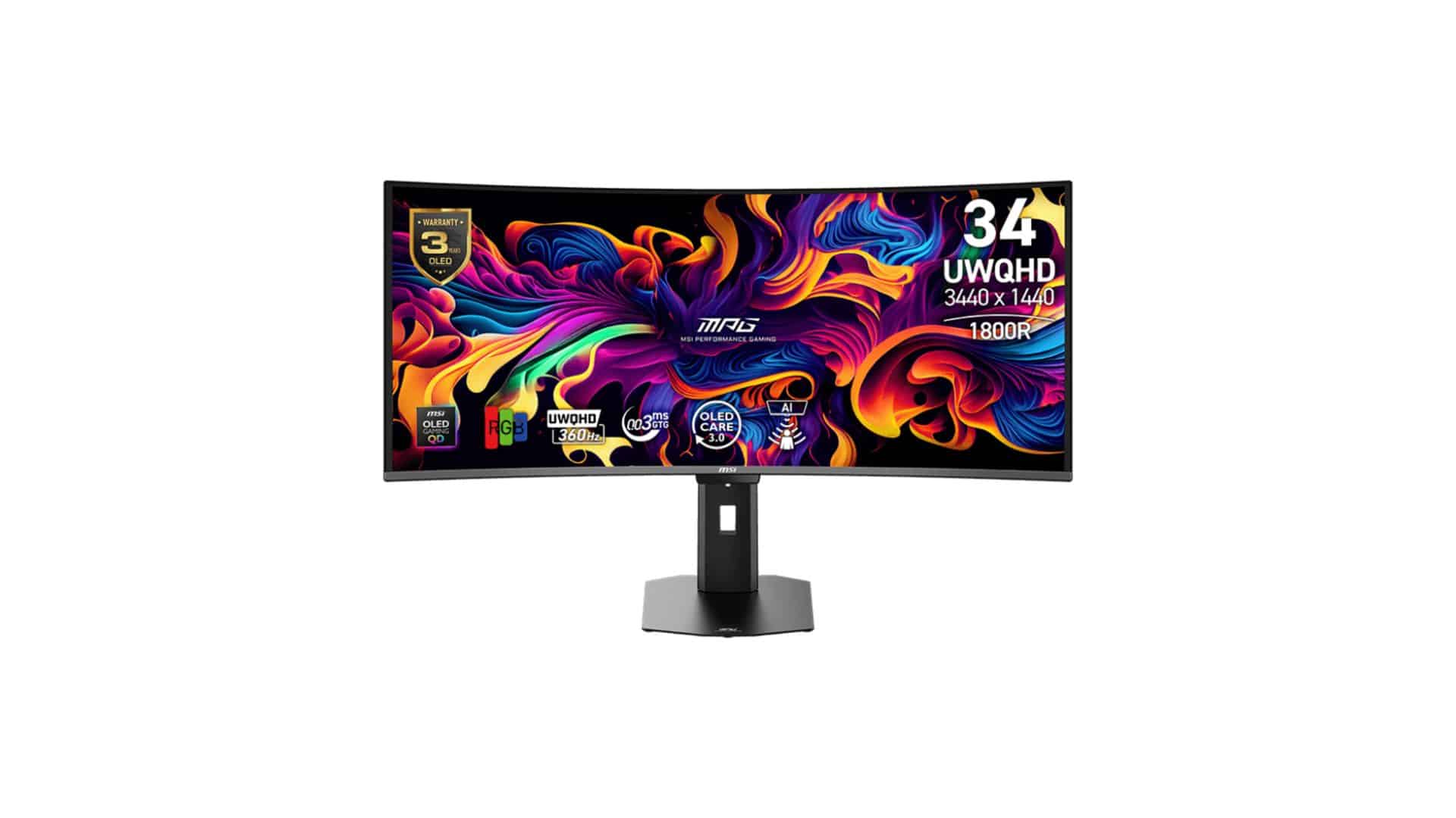 Miglior monitor PC curvo MSI MPG 341CQR QD OLED X36