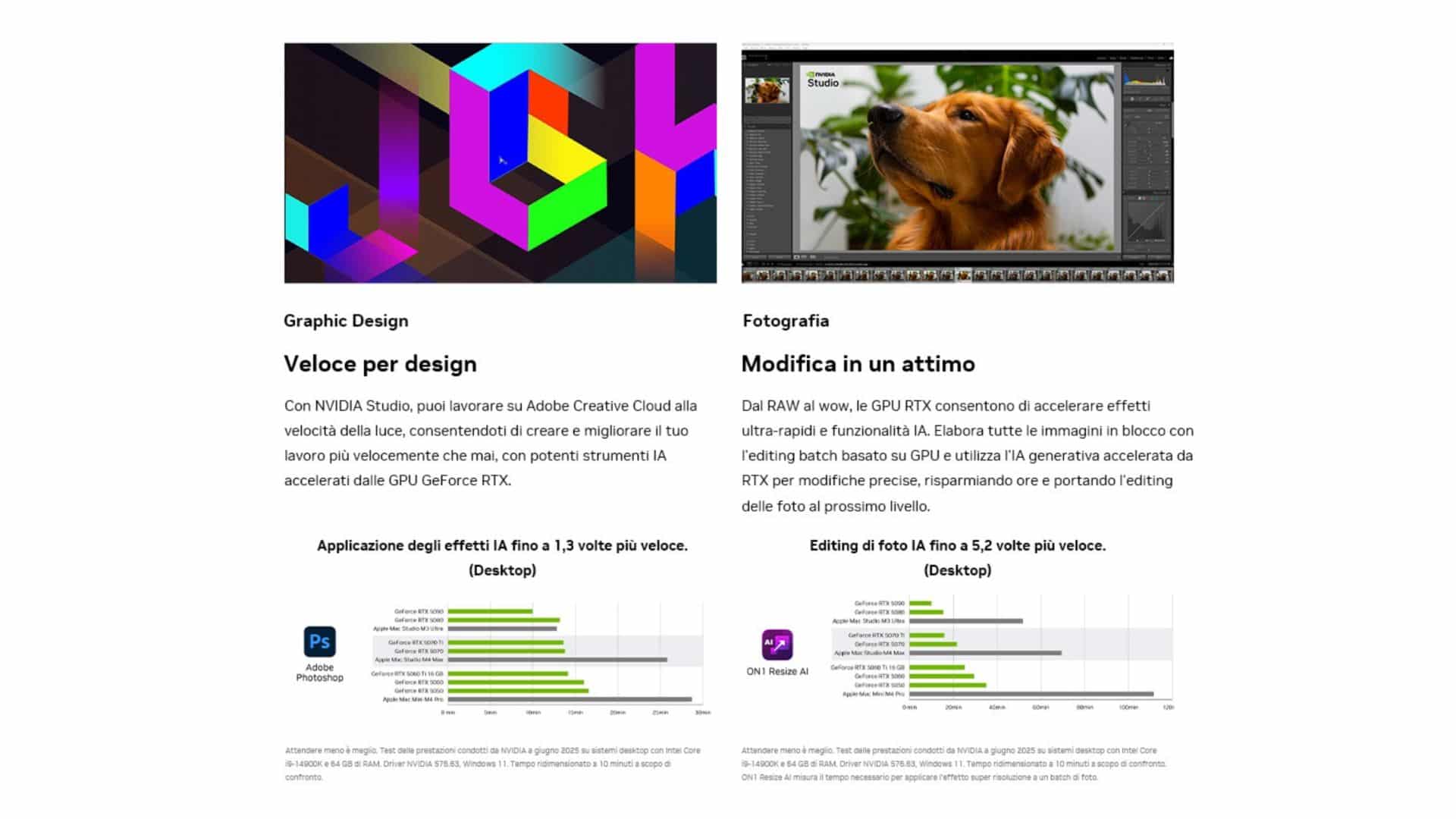 Graphic design e fotografia con Nvidia Studio