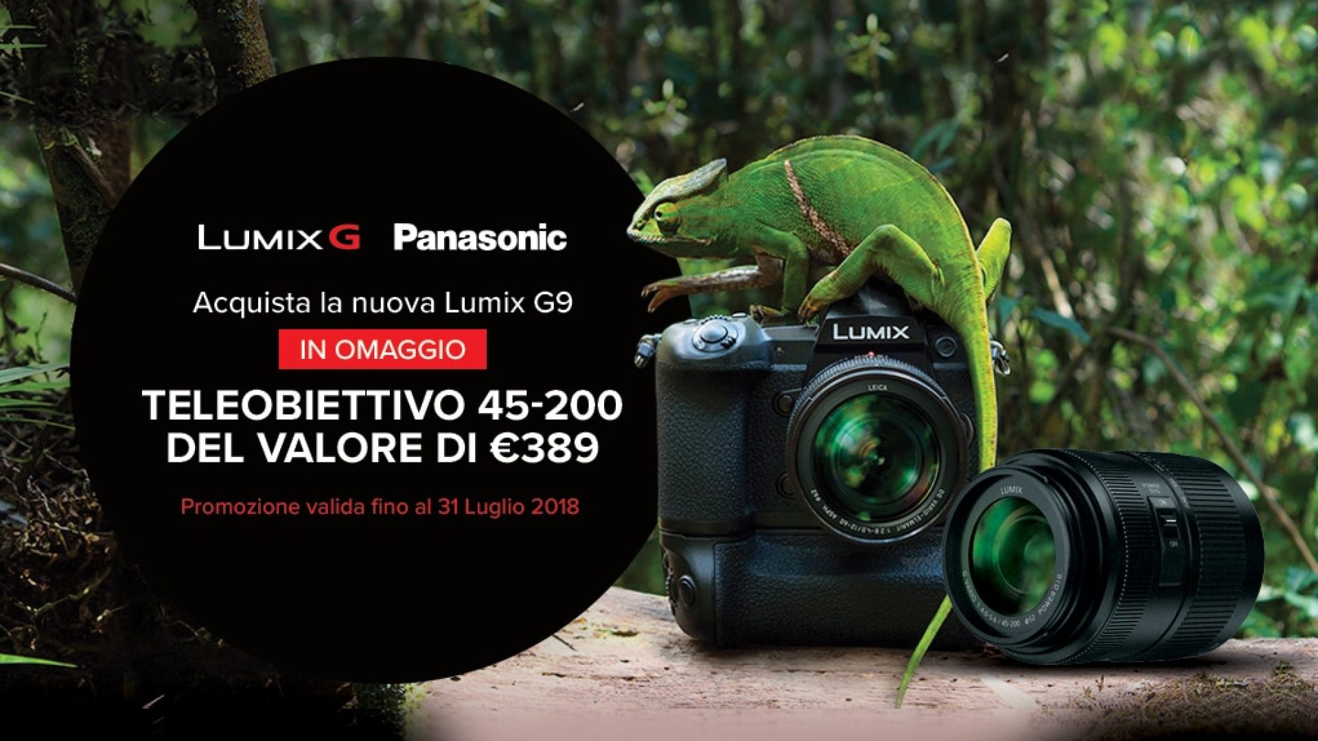 Acquista Panasonic Lumix G9 e riceverai un obiettivo in omaggio