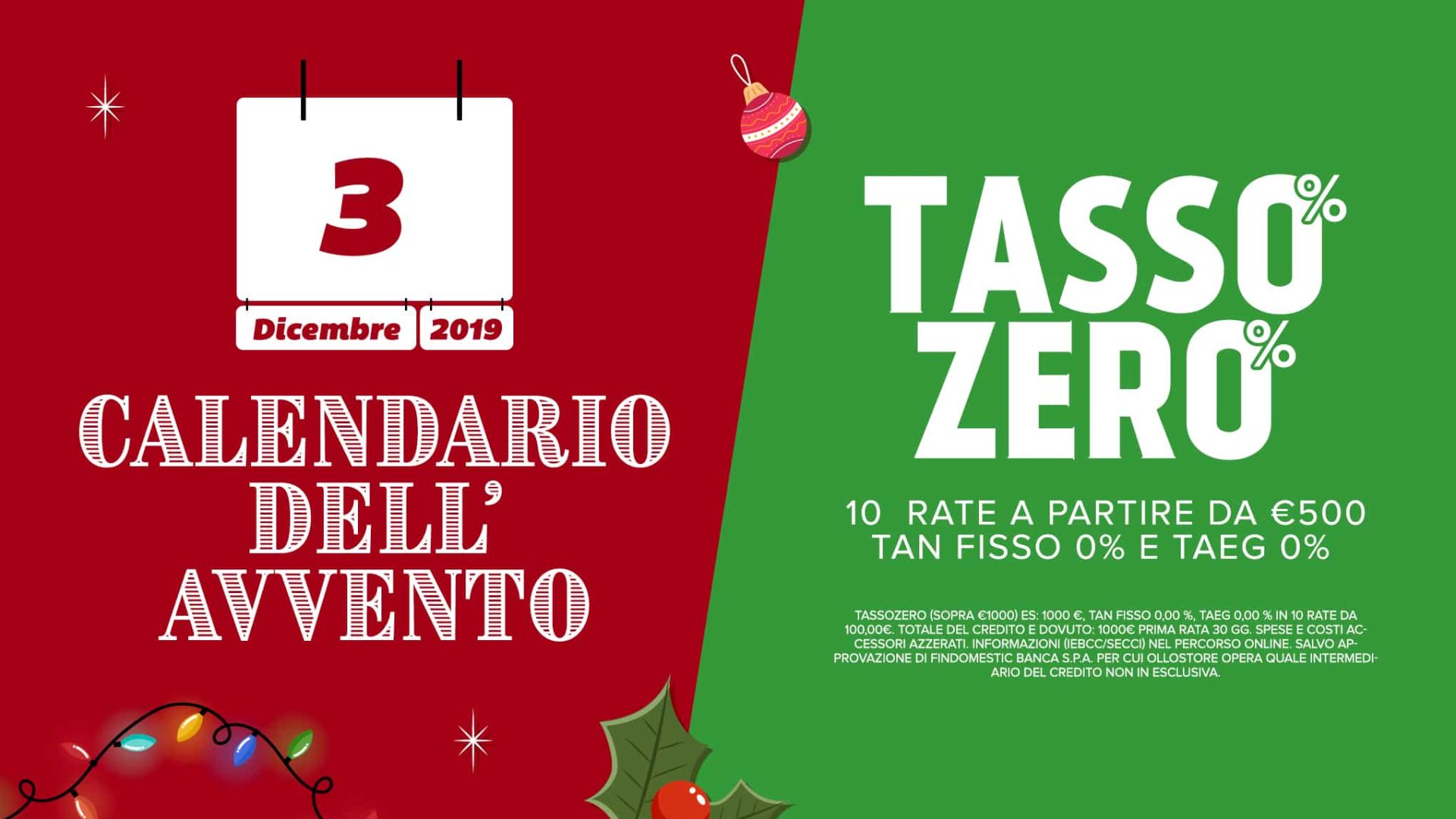 Finanziamento Tasso Zero Findomestic per ordini sopra 500€