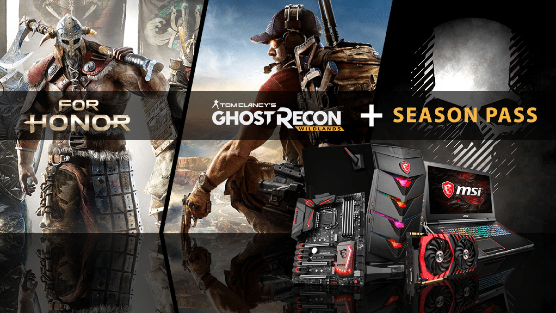 For Honor e Ghost Recon Wildlands in regalo con i prodotti MSI