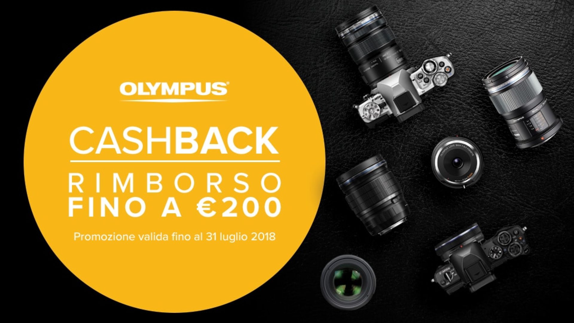 Olympus: fino a 200€ di cashback su mirrorless e ottiche