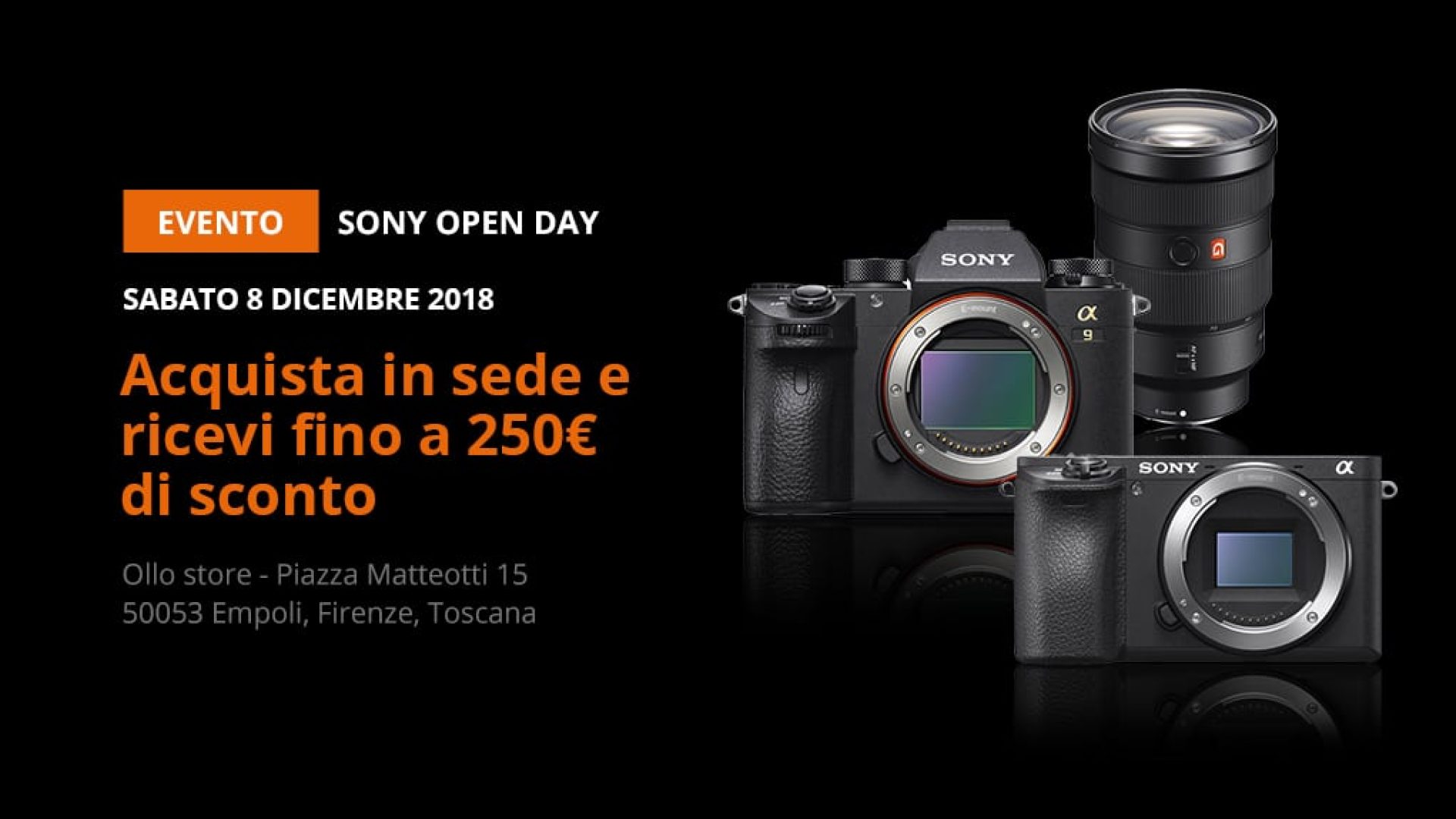 Sony Open Day - acquista in sede e ricevi fino a 250€ di sconto